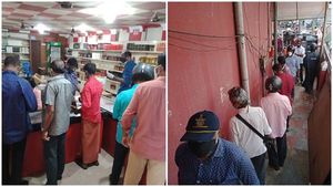 ഒരിടവേളയ്ക്ക് ശേഷം വീണ്ടും മദ്യശാലകൾ തുറന്നു; പലയിടത്തും നീണ്ടനിര; കുടിയന്മാർ ഹാപ്പി