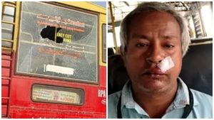 മദ്യത്തിന് നികുതി കൊടുത്തു; ടിക്കറ്റ് എടുക്കില്ലെന്ന് മദ്യപന്‍, ഇറക്കി വിട്ട പിന്നാലെ ബസ് എറിഞ്ഞുടച്ചു