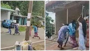 യുവാവിനെ നാല് സ്ത്രീകള്‍ ചേര്‍ന്ന് അടിച്ച് നിലംപരിശാക്കി; തലപൊട്ടിയിട്ടും അടി നിര്‍ത്തിയില്ല, കേസ്