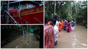 വെള്ളക്കെട്ട്: ഓലത്താന്നിയില്‍ രക്ഷാപ്രവര്‍ത്തനത്തിന് കൈകോര്‍ത്ത് നാട്ടുകാരും ഫയര്‍ഫോഴ്‌സും