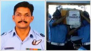 ധീര സൈനികന് നാടിന്റെ കണ്ണീര്‍ പ്രണാമം; എ പ്രദീപിന്റെ മൃതദേഹം ജന്മനാട്ടില്‍ എത്തിച്ചു