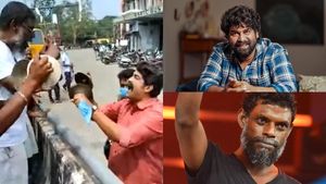 ഇടത് വിജയാഹ്ളാദത്തില്‍ താരങ്ങളും: നൃത്തം ചവിട്ടി വിനായകന്‍, ഇലത്താളം കൊട്ടി ജോജു ജോർജ്
