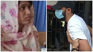 നെഞ്ചത്തടിയും പൊട്ടിക്കരച്ചിലും: നാടകീയ രംഗങ്ങളുമായി മയക്കുമരുന്ന് കേസിലെ പ്രതികളായ ദമ്പതികള്‍ 