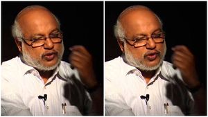 'ഈ വൈകൃതം നമ്മുടെ പാർലമെന്റിന് മുകളിൽ നിന്ന് എടുത്തു മാറ്റണം'; രൂക്ഷ വിമർശനവുമായി  എം എ ബേബി