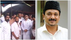 മലപ്പുറം വേങ്ങര കിരാതമൂര്‍ത്തി ക്ഷേത്രത്തിലെ അന്നദാനത്തിനെത്തി പാണക്കാട് സാദിഖലി തങ്ങള്‍...