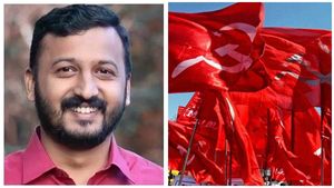 ഒരു കാപ്പ, സോറി കാപ്പി എടുക്കട്ടേ വിജയന്‍ സാറേ... മട്ടന്നൂര്‍ അത്ര ചുവന്നില്ലെന്ന് രാഹുല്‍ മാങ്കൂട്ടത്തില്‍
