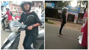 സ്കൂട്ടർ കുറുകെയിട്ട് സാന്ദ്രയുടെ പ്രതിഷേധം; ഒടുവിൽ നടപടി, ബസ് ജീവനക്കാർക്ക് കാരണം കാണിക്കൽ നോട്ടീസ്