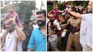   വാപ്പയുടെ തോളില്‍ ഇരുന്ന് രാഹുല്‍ജി എന്ന്  കുട്ടി..വിളി കേട്ട രാഹുല്‍ ചെയ്തതോ!! വൈറല്‍