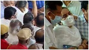 ചെങ്കൊടി പുതപ്പിച്ച് പിണറായി, പൊട്ടിക്കരഞ്ഞ് തളര്‍ന്നുവീണ് വിനോദിനി; വികാരനിര്‍ഭരമായി തലശേരി