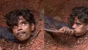 മണ്ണിടിഞ്ഞ് വീണു തൊഴിലാളി മണ്ണിനടിയില്‍, തീവ്രശ്രമത്തിനൊടുവില്‍ രക്ഷപ്പെടുത്തല്‍; ഓക്സിജന്‍ നല്‍കി ദൗത്യസംഘം