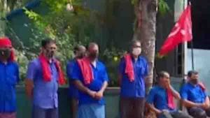 മാതമംഗലം ശ്രീ പോര്‍ക്കലി സ്റ്റീല്‍സിലെ ലോഡിങ് തര്‍ക്കം വീണ്ടും രൂക്ഷം; ചരക്ക് തടഞ്ഞ് സിഐടിയു