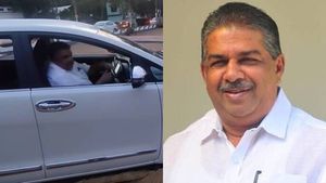 'ഇതൊക്കെ എന്ത്': ചിന്തയുടെ കാര്‍ മണ്ണില്‍ താണു, ഡ്രൈവിംഗ് സ്‌കില്‍ പുറത്തെടുത്ത് മന്ത്രി സജി ചെറിയാന്‍