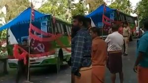 കൊടികുത്തി ബസ് സര്‍വീസ് നിര്‍ത്തിച്ചു, പിന്നാലെ ഹൈക്കോടതി ഇടപെടല്‍; ഉടമയെ കൈയേറ്റം ചെയ്ത് സിപിഎം നേതാവ്