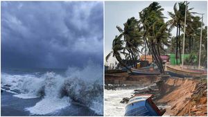 ശക്തമായ മഴയും കാറ്റും;  തിരുവനന്തപുരത്ത്   തെങ്ങ് കടപുഴകി വീണ് വീട് തകർന്നു