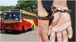 ബന്ധുവായ യുവതിക്കൊപ്പം ഇരുന്ന യുവാവിന് കെഎസ്ആർടിസി കണ്ടക്ടറുടെ മർദ്ദനം; വീഡിയോയ്ക്ക് പിന്നാലെ അറസ്റ്റ്