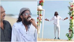 വിവാഹ മോചനം കേക്ക് മുറിച്ച് ആഘോഷിച്ച് യുവാവ്; കട്ടയ്ക്ക്  ഒപ്പം മാതാപിതാക്കൾ; ചിത്രങ്ങൾ വൈറൽ!