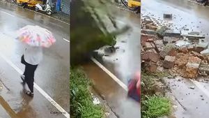 മതിലിടിയുന്ന ശബ്ദം കേട്ടതോടെ ഓടി; അഞ്ചരക്കണ്ടിയില്‍ തലനാരിഴക്ക് രക്ഷപ്പെട്ട പെണ്‍കുട്ടി പറയുന്നു