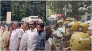 പാലക്കാട് കോൺ​ഗ്രസിന്റെ പ്രതിഷേധ മാർച്ച്, സംഘർഷം; രാഹുൽ മാങ്കൂട്ടത്തിലിന് ശുക്രദശയെന്ന് കെ സുധാകരൻ