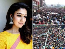 சேலையில் வந்த நயன்தாரா.. பயங்கரமாக கூடி தமிழகத்தின் பெயரைக் கெடுத்த சேலத்து ரசிகர்கள்! 