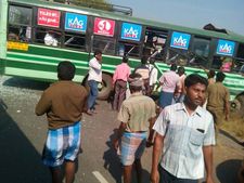 மதுரை அருகே அரசு பேருந்து-லாரி மோதி பயங்கர விபத்து: 15 பேர் பலி, 20 பேர் படுகாயம்