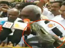 மத்திய அமைச்சர் பொன்.ராதாகிருஷ்ணன் மீது செருப்பு வீச்சு... சேலத்தில் பரபரப்பு