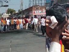 சாலையில் கிரிக்கெட் விளையாடி பந்த் நடத்திய கன்னட அமைப்பினர்.. பேட் விழுந்து மண்டை பிளந்தது