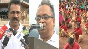 கோவையில் கொண்டாட்டம்... ஆதியோகி சிலை முன்பு எல்லை பாதுகாப்பு படையினர் யோகா 