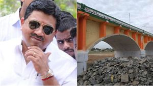 வைகை ஆற்றுப் பாலத்துக்கு காவி கலரா.. என்ன ஆட்சி நடக்குது இங்கே.. திமுக எம்எல்ஏ ஆவேசம்! 
