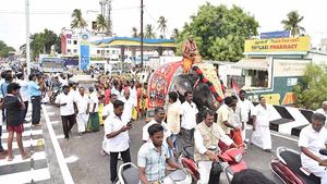ஓகே.. திறந்தாச்சு.. அந்த யானையைக் கூப்பிடுங்க.. திருச்சியைக் கலக்கிய திருவானக்காவல் பாலம் திறப்பு! 