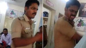 புகார் தரவந்த நபருக்கு 'பளார்' விட்ட எஸ்.ஐ... வைரலாகும் வீடியோ! 