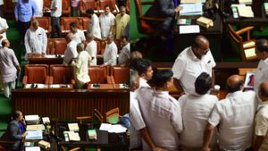 கர்நாடக சட்டசபையில் கடும் கூச்சல், குழப்பம்... திங்கள் கிழமை வரை அவை ஒத்திவைப்பு