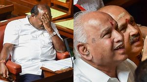 கண்ணீருடன் விடைபெற்றார் குமாரசாமி.. நாளை மறுநாள் முதல்வராக பதவியேற்கும் எடியூரப்பா 