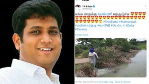 எங்க ஊருக்கு தண்ணி வந்துடுச்சு.. யாருப்பா அது.. காலாட்டிட்டே கால்வாய் மேல உக்காந்திருக்கிறது..! 
