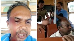 இங்க பாருங்க எவ்ளோ ரத்தம்.. போலீஸ்காரங்க அடிச்சிட்டாங்க.. வைரலாகும் கண்டக்டர் வீடியோ 