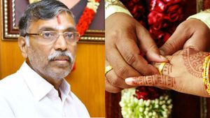 திருப்பதியில் அமைச்சர் மகனுக்கு திருமணம்... எளிமையாக நடைபெற்ற விழா 