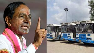 பேருந்து ஊழியர்கள் போராட்டத்திற்கு இப்படி கூட செக் வைக்கலாமா! தெலுங்கானா முதல்வர் ஷாக் அறிவிப்பு! 
