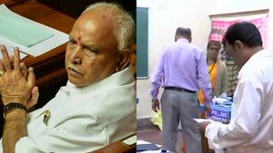 கர்நாடகத்தில் சட்டசபை இடைத்தேர்தல் வாக்குப்பதிவு நிறைவு... தப்புமா எடியூரப்பா அரசு? 