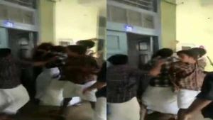 இடதுசாரி மாணவர்களிடம் சிக்கிய ஏபிவிபி மாணவர்.. அடி உதை.. வேட்டி அவிழ்ந்தது.. கேரள கல்லூரியில் 