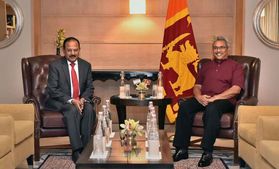 இலங்கை அதிபர் கோத்தபய ராஜபக்சேவுடன், அஜித் தோவல் சந்திப்பு! 