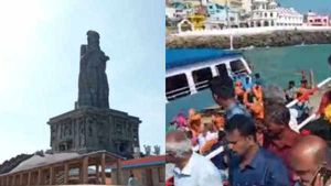 கன்னியாகுமரி கடலில் 133 அடி உயர கம்பீர திருவள்ளுவர் சிலை.. நிறுவி இன்றோடு 20வது ஆண்டு.. கோலாகலம் 