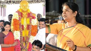 சிவந்தி ஆதித்தனார் மணிமண்டபம் சென்ற கனிமொழி...! 