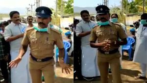 ஒரேநேரத்தில் நம்பியார், விஜயகாந்த்தாக மாறும் போலீசார்.. கொரோனாவுக்கு எதிராக கம்பம் காவல்துறை கலக்கல்