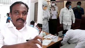 நீங்கதான் தெய்வம்..  திடீரென டாக்டர் காலில் விழுந்து வணங்கிய காங்கிரஸ் எம்எல்ஏ.. புதுச்சேரியில்! 
