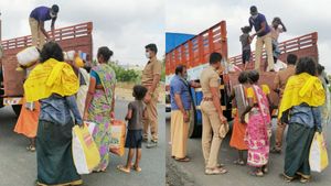  ஊரடங்கு.. வேலையில்லாததால் வேளாங்கண்ணியிலிருந்து திருச்சிக்கு நடந்தே வந்த சூளை தொழிலாளர்கள்
