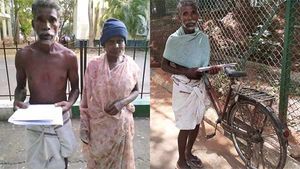 மனைவியை 130 கி.மீ சைக்கிளில் வைத்து.. புதுச்சேரிக்கு கூட்டி வந்த கும்பகோணம் முதியவர்! 
