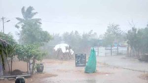 திண்டுக்கல் மாவட்டத்தில் இடி, சூறாவளி காற்றுடன் திடீர் கோடை மழை 