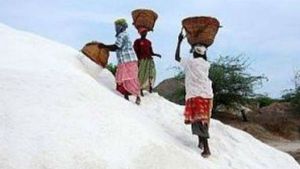 மரக்காணத்தில் ஊரடங்கால் உப்பு உற்பத்தி நிறுத்தம்.. 3500 தொழிலாளர்கள் வேலையிழப்பு 