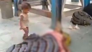 பசி, அதீத வெப்பத்தால் இறந்த பெண்.. தாய் இறந்தது கூட தெரியாமல் எழுப்பும் பிஞ்சுக் குழந்தையின் துயரம் 