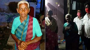 உடல் நலம்  பாதித்த மகளை பார்க்க முதுமையை பொருட்படுத்தாமல் நடந்த மூதாட்டி- அரவணைத்த கரங்கள் 