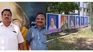 மீண்டும் பள்ளிக்கு போகலாம்.. அரசு பள்ளிக்கு பெயிண்ட் அடித்து, அசத்தலாக மாற்றிய முன்னாள் மாணவர்கள் 